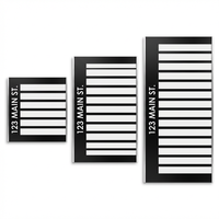 Panneau de signalisation personnalisé modulaire pour bureau multi-locataires |   Aluminium anodisé noir mat |   Bandes à clipser |   Usine OEM
