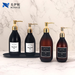 Distributeur de savon liquide Minnie 500 ml, flacon pompe en PET givré pour la salle de bain, soins quotidiens - Product Image 5