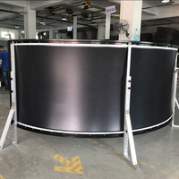 Écran de projection incurvé grand format 180-270 degrés, écran de projection cylindrique pour simulateur de vol