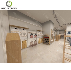 Customized Baby Shop Design Clothing Display Rack Wooden Garment Stand For Clothes Modern Clothing Shop Furniture - Product Image 3