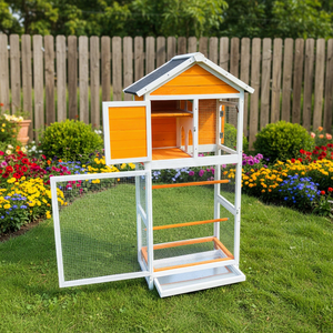 SDB012 Volière Moderne en Bois Massif Respirante et Écologique Grande Cage pour Oiseaux, Perroquets, Pigeons et Animaux Domestiques - Product Image 1