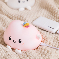 Lampe Nuage Créative en Silicone pour Bébé et Enfant, Veilleuse LED Rechargeable à Contrôle Tactile, Lumière Blanche Chaude, Idéale pour Chambre et Table de Chevet