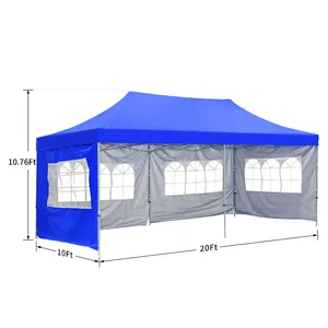 خيمة شونه 10x10 للفناء بأربعة مواسم من موبي قابلة للطي منبثقة خيام للحدائق مع الجدران الجانبية