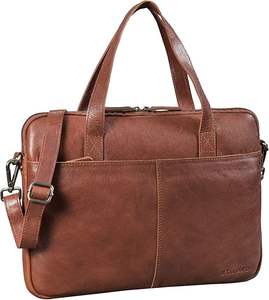 Marrant Business Genuine Leather Women's Eco-Friendly Waterproof Laptop Messenger <b>Briefcase</b> with Zipper Closure - Product Image 1