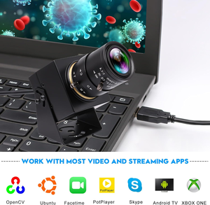 ELP 1200P全球快门变焦镜头CS 2.8-12毫米高速90fps 4X光学变焦USB相机，用于高速运动捕捉 - Product Image 6