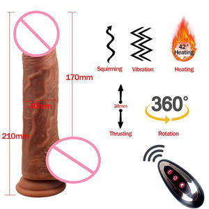 Dildo Mainan Seks Anal Realistis untuk Wanita dengan Pemanas Getaran Elektrik dan Kontrol Jarak Jauh <span class=keywords><strong>Vibrator</strong></span> <span class=keywords><strong>Penis</strong></span> Teleskopik - Product Image 1