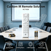 Télécommande pour projecteurs OEM ODM RCT1028, 28 touches, télécommande IR pour projecteur, matériau ABS de qualité supérieure, 2 piles AAA, personnalisable