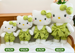New Phong Cách Dễ Thương Kitty Sang Trọng Búp Bê Xin Chào Mèo Sang Trọng KT Đồ Chơi Màu Xanh Lá Cây Màu Hồng Quần Kitty Thú Nhồi Bông Trẻ Em Quà Tặng - Product Image 2