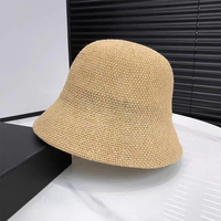 Sombrero de Paja de Rafia de Alta Calidad ALLCH, Sombrero de Sol de Lujo para Mujer, Estilo Cloche