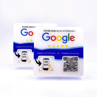 Autocollant en époxy personnalisé pour avis Google 80*80mm, NFC G213 215 216, étiquette de table, étiquette pour restaurant, hôtel, plaque de signalisation NFC
