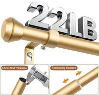 Tringle à rideaux de qualité supérieure 3m, 4m, 5m, extra longue, robuste, style professionnel pour la maison, nouveauté