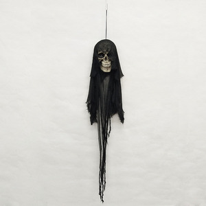 Casa embrujada Suministros para fiestas Halloween Creepy Sensor de sonido eléctrico Animado Colgando Fantasmas voladores Esqueleto Cabeza Calavera - Product Image 3