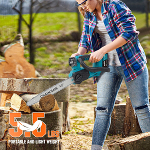 12 14 inch Pin Kép điện <span class=keywords><strong>Chainsaw</strong></span> xăng dầu không dây mạnh mẽ chế biến gỗ công cụ cắt máy xăng <span class=keywords><strong>Chainsaw</strong></span> - Product Image 4