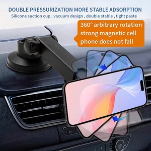 Magnetic Phone <b>Holder</b> Suction <b>Cup</b> Dashboard Mount Wireless Fast Charging <b>Car</b> Navigation <b>Holder</b> - Product Image 3