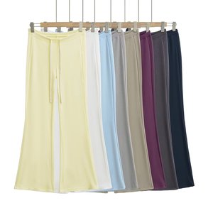 <span class=keywords><strong>Pantaloni</strong></span> Yoga da <span class=keywords><strong>Donna</strong></span> Trendy Casual a Vita Alta Elasticizzata, Vestibilità Ampia in Tessuto Oxford Antipiega, Estivi - Product Image 1