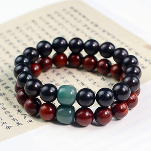 Ebony Wood <b>Beads</b> <b>Bracelet</b> 10mm Single Strand Unisex Everyday Wear - Product Image 2