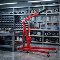 Outil de levage hydraulique pour l'entretien des moteurs de voitures et de camions, capacité de 2 tonnes, grue d'atelier pliable
