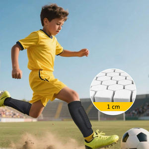OEM lüks Anti kayma kalın yumuşak yüksek elastik nefes siyah yetişkin çocuk futbol spor bacak koruyucu yastık futbol eğitimi Shinguard - Product Image 6