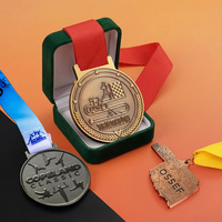 Médaille de récompense personnalisée en métal doré/argenté avec impression UV, ruban inclus, pour événements sportifs et cadeaux d'affaires – Vente en gros directe usine