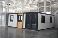 Maison conteneur préfabriquée extensible en acier léger, écologique, étanche, alimentée à l'énergie solaire, mobile, bureau, cuisine, chambre