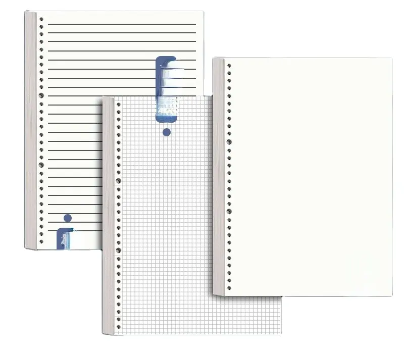링 바인더 용지 분리 가능한 노트북 하위 그리드 메모장 두꺼운 쉘 클립