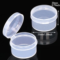 Boîte de rangement en plastique PP ronde transparente multi-tailles SUNSHING Factory pour bijoux, bagues, clous d'oreilles, petites pièces, boîtes organisatrices