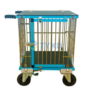 टेक्सड 2025 नए आगमन एल्यूमीनियम कुत्ते ने ट्रोली कार्ट तह पेट परिवहन क्रट बटन बंद प्रदर्शन धातु सामग्री - Product Image 4