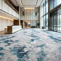 Tapis mural d'hôtel personnalisé en nylon tufté 1200g, résistant aux taches, facile à nettoyer, hauteur de pile 9mm, pour couloirs et salles de conférence, motif abstrait