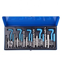 131 pièces Kit de réparation de filetage cassant les inserts de clé hexagonale robinet foret hélicoïdal tête de voiture Kit de réparation de filetage Kit de réparation de filetage