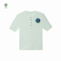Großhandel Custom Sommer Kurzarm Henry Kragen Knöpfe Light Slim Fit gerippt 100% Baumwolle Strick pullover Damen pullover