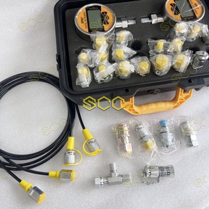 ชุดเครื่องทดสอบเกจวัดแรงดันไฮดรอลิก3/4/5มาตรวัดเครื่องขุดดิจิตอลพร้อมขั้วต่อที - Product Image 3