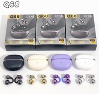 Écouteurs sans fil Q68 à clip d'oreille, contrôle tactile, pour sport, musique et jeux, son stéréo