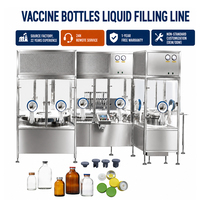Ligne de conditionnement pour le remplissage, le lavage, la stérilisation, le bouchonnage, le scellage et l'emballage de flacons, vaccins, bouteilles en verre et en plastique, et liquides