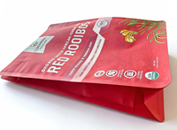 Sachet de luxe personnalisé à soufflets latéraux, fond plat, scellé sur 8 côtés, avec fermeture éclair, biodégradable, qualité alimentaire, pour aliments pour bébés et chips de pommes de terre