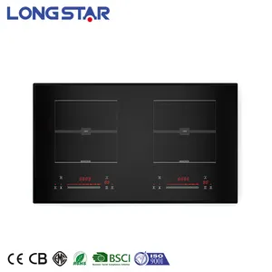 Plaques de cuisson à Induction de couleur noire 4800W, étuis transparents à bord personnalisé, puissance 4200W, Booster de temps d'emballage, vente de matériel Rohs