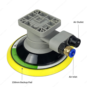 Garsure 6inch 150mm 12, 000 vòng/phút không chân không quỹ đạo 5mm tự động thao tác Sander khí nén không khí Sander với cánh tay robot - Product Image 3