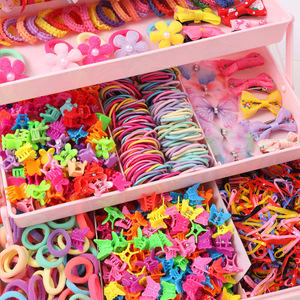 <strong>Children's</strong> Girls Baby Hair Clips Rubber Bands Hair Rings Cute Hair <strong>Ties</strong> Set Plastic Resin Handmade Gift - Product Image 3
