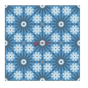 Baldosa de Cemento Encaustic con Patrón Simétrico 200x200mm Hecha a Mano Sin Hornear para Piso y Pared Suministro Global de E-commerce - Product Image 1