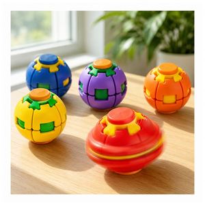 Modern Fingertip Gyro Sphere Push Button Spinner Ball Sensory Puzzle Toy Party Favor Custom Color Wholesale Set - Product Image 3