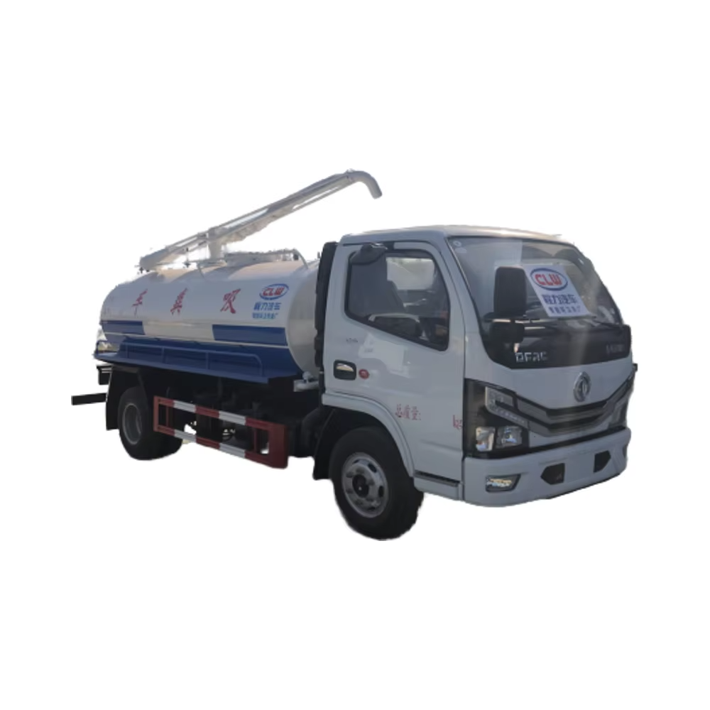 Dongfeng 4.63m³ Sludge Disposal Fecal Truck Septic Sewer Cleaning Jetting Tank Truck Vacuum Sewage Suction Truck