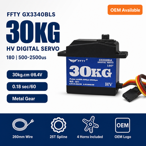 Servomoteur numérique haute performance 30KG, 180 degrés, engrenages métalliques, taille standard HV pour voiture RC, robot, bras, <span class=keywords><strong>avion</strong></span>, bateau, modèle - Product Image 1