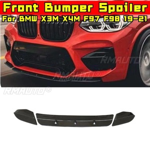 ลิ้นกันชนหน้ารถยนต์ สีดำเงา สำหรับตกแต่ง BMW X3M X4M F97 F98 ปี 2019-2021 อุปกรณ์ตกแต่งรถยนต์ - Product Image 2