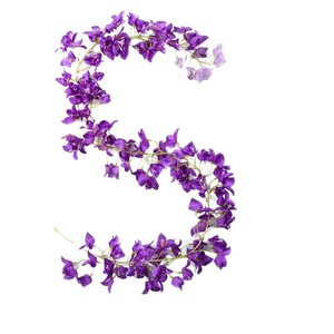 Precio al por mayor: Guirnalda de buganvillas naturales hechas a mano de seda de 175 cm, blanca y morada, para decoración de pared floral en bodas. - Product Image 5