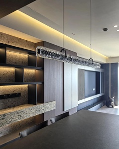 Mur d'arrière-plan TV personnalisé intégrant des armoires, des zones d'exposition <span class=keywords><strong>et</strong></span> des zones multimédias ; adapté aux hôtels <span class=keywords><strong>et</strong></span> aux salles d'exposition - Product Image 1