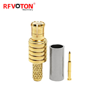Connecteur mâle MCX à prix de gros, 2 pièces, type à sertir pour câble RG316, prise RF 50 Ohm