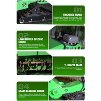 Mesin Pemotong Rumput Robot Desain Baru Ukuran Kecil Lebar Pemotongan 900mm Tanpa Kabel DIY Kelas Industri Remote Control Crawler Flail Mower