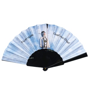 QM 2024 Wholesale Hotel Wedding Souvenir Bamboo Handheld Fan Custom Plastic Hand Fan - Product Image 2