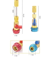 Ensemble de vannes haute et basse pression LGII à connexion rapide, adaptateur en laiton rouge et bleu pour outils de service de réfrigérant AC