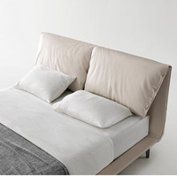 Modernes italienisches minimalist isches Kingsize-Bett aus Leder mit Kopfteil kissen Neues Design Gepolstertes Schlafzimmer bett Weiches Bett für Hotels