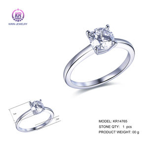 Nhẫn Cưới Các Nhà Sản Xuất Engagement Zircon 925 Bạc Trắng Mạ Vàng Của Phụ Nữ Nhẫn Cưới - Product Image 2